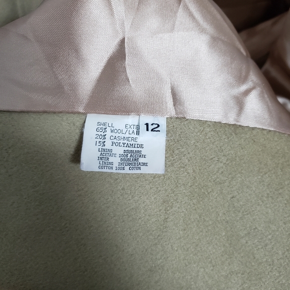 VINTAGE MALLIA Tan Wool & Cashmere Long Coat - Picture 7 of 15